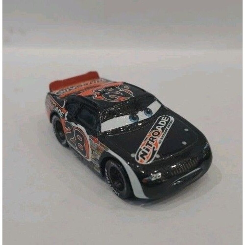 Mattel Disney Pixar Cars Aiken Axler #28 Nitroade Dinoco 400 Used